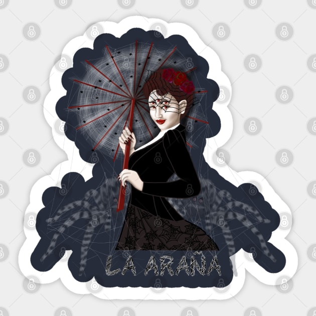 La Araña Sticker by KataMartArt